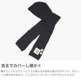 CA4LA ニット帽 フード マフラー付きフード レディース メンズ カシラ 帽子 マフラー付き帽子 フードマフラー おしゃれ かわいい マフラー 防寒 一体型 フーディー 缶バッジ付き 日本製 SLOVIA TKU00420