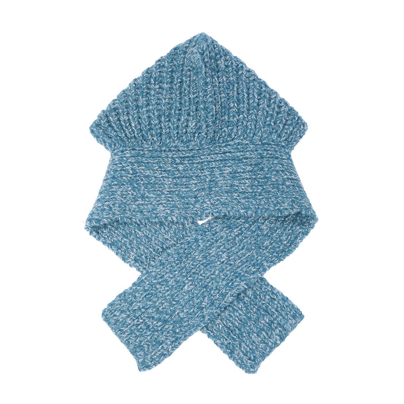 CA4LA ニット帽 フード マフラー付きフード レディース メンズ カシラ 帽子 マフラー付き帽子 フードマフラー おしゃれ かわいい マフラー 防寒 一体型 フーディー 缶バッジ付き 日本製 SLOVIA TKU00420