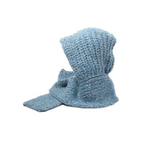 CA4LA ニット帽 フード マフラー付きフード レディース メンズ カシラ 帽子 マフラー付き帽子 フードマフラー おしゃれ かわいい マフラー 防寒 一体型 フーディー 缶バッジ付き 日本製 SLOVIA TKU00420