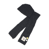 CA4LA ニット帽 フード マフラー付きフード レディース メンズ カシラ 帽子 マフラー付き帽子 フードマフラー おしゃれ かわいい マフラー 防寒 一体型 フーディー 缶バッジ付き 日本製 SLOVIA TKU00420