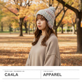 CA4LA ニット帽 レディース メンズ カシラ 帽子 耳あて 秋冬 おしゃれ かわいい ポンポン ブランド 防寒 耳付きニット ミックスカラー カラフル ふわふわ 日本製 STRAWBERRY TREE 7 TKU00438