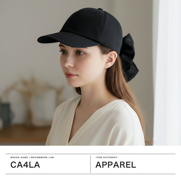 CA4LA キャップ レディース 帽子 カシラ ブランド 女性 可愛い おしゃれ ベースボールキャップ 6枚パネル リボン付き かわいい シンプル キャップ つば UVカット 紫外線対策 洗濯可 日本製 HILDA 4 TOZ00129