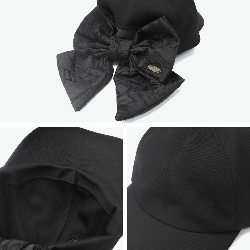 CA4LA キャップ レディース 帽子 カシラ ブランド 女性 可愛い おしゃれ ベースボールキャップ 6枚パネル リボン付き かわいい シンプル キャップ つば UVカット 紫外線対策 洗濯可 日本製 HILDA 4 TOZ00129