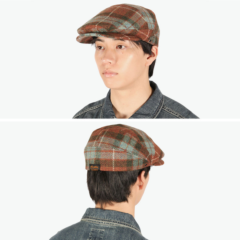 CA4LA ハンチング メンズ レディース カシラ 帽子 ハンチング帽 チェック 柄 総柄 秋冬 ウール マラリウス社 英国 保温 通気性 カジュアル おしゃれ 上品 大人 軽量 ユニセックス 日本製 CHECK HUN AW4 ZKN02595