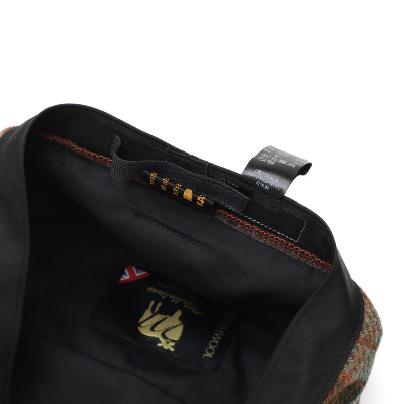 CA4LA ハンチング メンズ レディース カシラ 帽子 ハンチング帽 チェック 柄 総柄 秋冬 ウール マラリウス社 英国 保温 通気性 カジュアル おしゃれ 上品 大人 軽量 ユニセックス 日本製 CHECK HUN AW4 ZKN02595