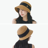 CA4LA クロッシェ 帽子 ハット レディース 麦わら 深め 夏用 カシラ 春夏 春 夏 おしゃれ 麦 カジュアル 上品 きれいめ 女性 リボン ペーパー ダウンブリム 日本製 Main Collection CAMILA6 KTZ02690