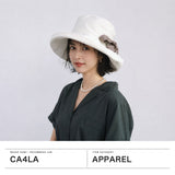 CA4LA ハット 帽子 レディース カシラ UV 夏 春 春夏 洗濯 手洗い つば広 UVカット たためる 綿 コットン おしゃれ 女性 カジュアル ブランド リボン 日本製 ブルトンハット Main Collection LAUNDRY RIBBON M3 TKU00469