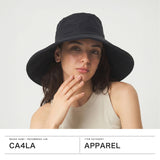 CA4LA ハット 帽子 レディース カシラ つば広 UV 大きい 大きめ 紫外線対策 日除け対策 夏 遮熱 洗える 2WAY ワイドブリムハット 女性 大人 おしゃれ 日本製 CASHE UV＆WASH 5 TKU00471