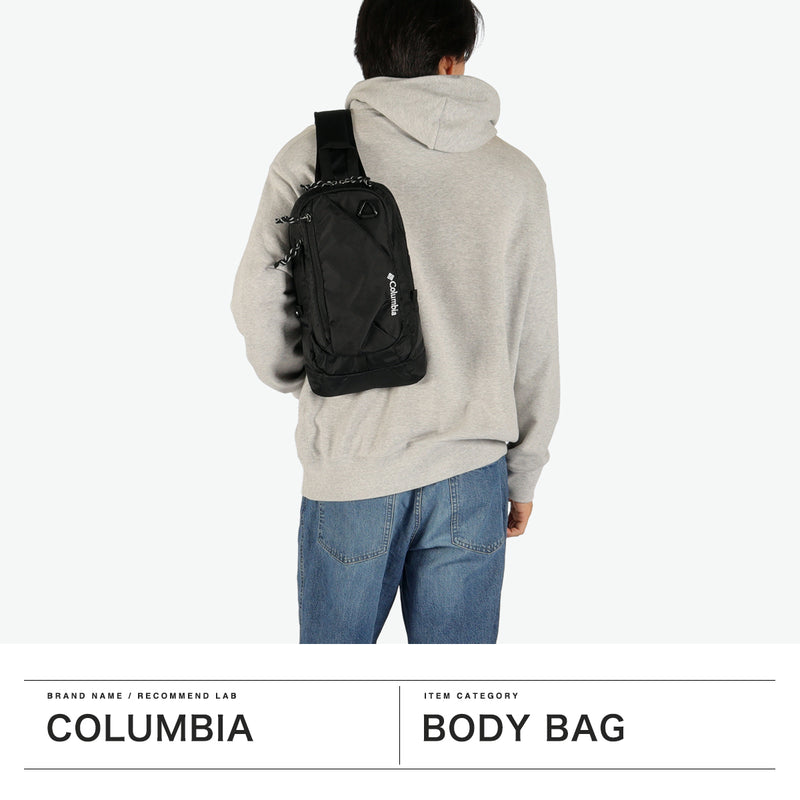 コロンビア ボディバッグ メンズ レディース 軽量 Columbia ショルダーバッグ 大きめ ブランド ワンショルダーバッグ 縦型 おしゃれ カジュアル シンプル 撥水 B5 5.2L Juno Forest BODY BAG PU8783
