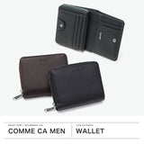 Commesmen wallet for men, bifold genuine leather, compact, COMME CA MEN brand zipper, leather, cowhide, coin purse, simple, stylish, wallet, bifold, bifold wallet, Prooche, round bifold wallet, WCM5612