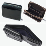 Commesmen wallet for men, bifold genuine leather, compact, COMME CA MEN brand zipper, leather, cowhide, coin purse, simple, stylish, wallet, bifold, bifold wallet, Prooche, round bifold wallet, WCM5612