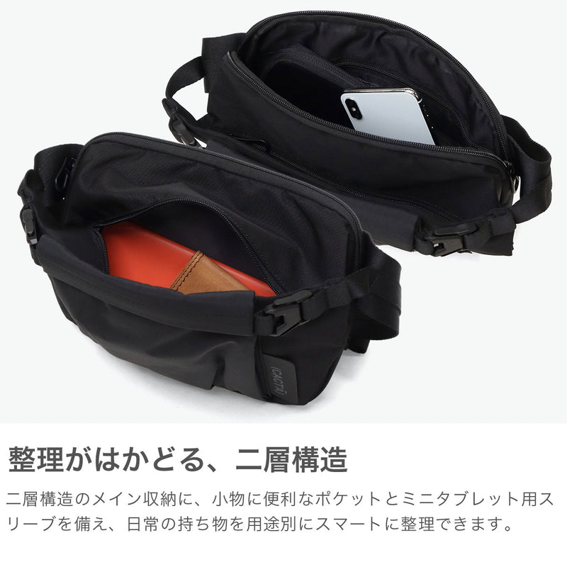 カクタ ボディバッグ メンズ レディース バッグ (CACT'A) ブランド 大容量 ボディーバッグ 斜めがけバッグ 斜め掛け ウエストバッグ 軽量 軽い A5 横型 タブレット アウトドア 大人 ROLLING BOTT BODY BAG 1060