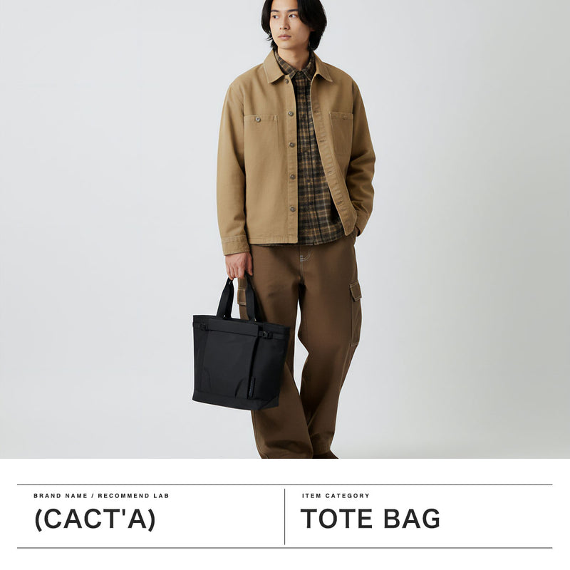 カクタ トートバッグ メンズ レディース 大きめ A4 B4 (CACT'A) 軽量 通勤 ブランド 2WAY トート バッグ ショルダー 大容量 持ち手 長め 軽い 横型 黒 斜めがけ ナイロン ROLLING BOTT TOTE BAG 1061
