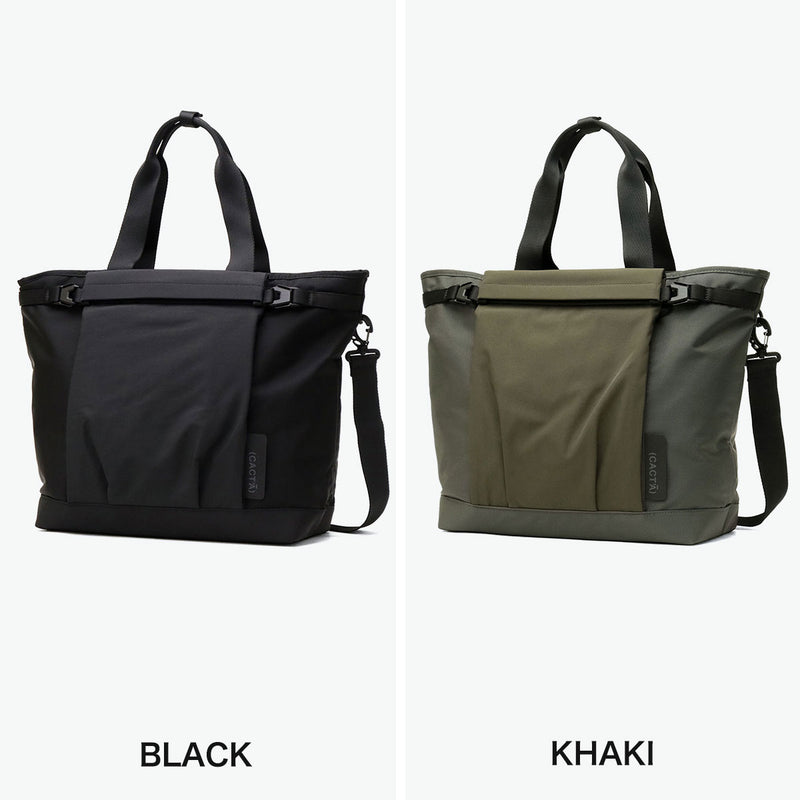 カクタ トートバッグ メンズ レディース 大きめ A4 B4 (CACT'A) 軽量 通勤 ブランド 2WAY トート バッグ ショルダー 大容量 持ち手 長め 軽い 横型 黒 斜めがけ ナイロン ROLLING BOTT TOTE BAG 1061