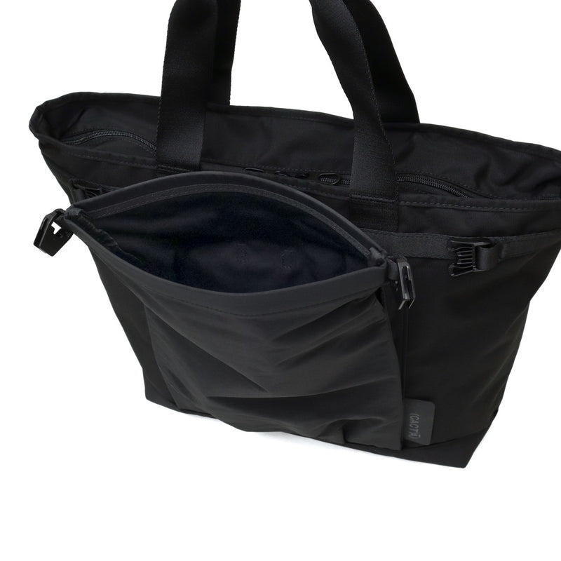 カクタ トートバッグ メンズ レディース 大きめ A4 B4 (CACT'A) 軽量 通勤 ブランド 2WAY トート バッグ ショルダー 大容量 持ち手 長め 軽い 横型 黒 斜めがけ ナイロン ROLLING BOTT TOTE BAG 1061