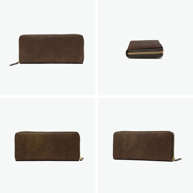 カクタ 長財布 メンズ レディース (CACT'A) 財布 大容量 本革 ラウンドファスナー ブランド 革 レザー ロングウォレット カード 小銭入れ 軽量 軽い おしゃれ グリーン 革財布 サイフ HABANA LONG WALLET 2045