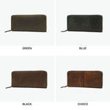 カクタ 長財布 メンズ レディース (CACT'A) 財布 大容量 本革 ラウンドファスナー ブランド 革 レザー ロングウォレット カード 小銭入れ 軽量 軽い おしゃれ グリーン 革財布 サイフ HABANA LONG WALLET 2045