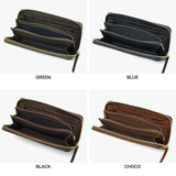 カクタ 長財布 メンズ レディース (CACT'A) 財布 大容量 本革 ラウンドファスナー ブランド 革 レザー ロングウォレット カード 小銭入れ 軽量 軽い おしゃれ グリーン 革財布 サイフ HABANA LONG WALLET 2045