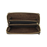 カクタ 長財布 メンズ レディース (CACT'A) 財布 大容量 本革 ラウンドファスナー ブランド 革 レザー ロングウォレット カード 小銭入れ 軽量 軽い おしゃれ グリーン 革財布 サイフ HABANA LONG WALLET 2045