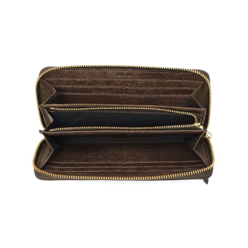 カクタ 長財布 メンズ レディース (CACT'A) 財布 大容量 本革 ラウンドファスナー ブランド 革 レザー ロングウォレット カード 小銭入れ 軽量 軽い おしゃれ グリーン 革財布 サイフ HABANA LONG WALLET 2045