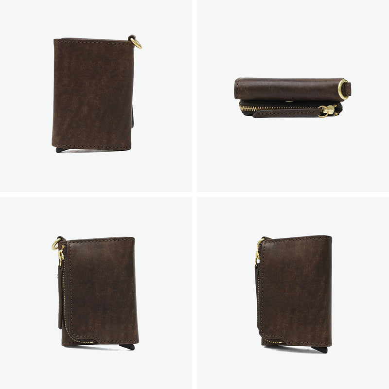 カクタ 三つ折り財布 メンズ レディース (CACT'A) 財布 ブランド 本革 三つ折り 革 レザー 小銭入れ スキミング防止 カードプロテクター ミニ財布 コンパクト 小さい おしゃれ HABANA PAYMENT HUNTER WALLET 2051