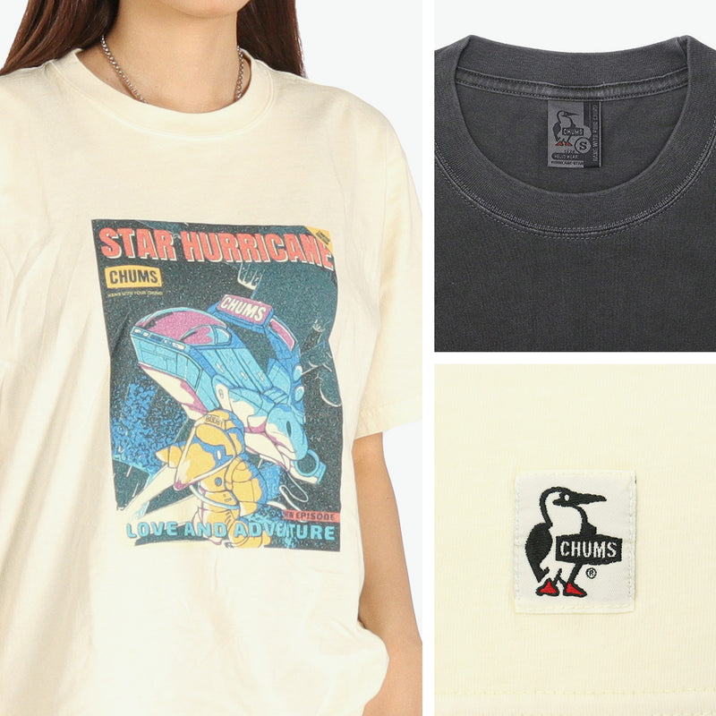 【日本正規品】 チャムス Tシャツ メンズ レディース ブランド CHUMS 半袖 綿 綿100％ プリント かわいい かっこいい カジュアル グラフィックTシャツ チャムススターハリケーンTシャツ CH01-2529