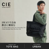 CIE トートバッグ メンズ レディース A4 ファスナー付き シー バッグ 軽量 ナイロン 大人 斜めがけ おしゃれ 27L 防水 弱撥水 ブランド ショルダー カジュアル 旅行 背負い 3WAY 日本製 FLOW TOTEBAG 022101