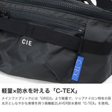 CIE ウエストバッグ ボディバッグ メンズ レディース シー バッグ ブランド 小さめ 軽い カジュアル スポーティ ヨコ型 防水 斜め掛け ナイロン アウトドア ジョギング 日本製 2WAY GRID-0 WAIST PACK 032669