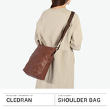 CLEDRAN Shoulder Bag Women's Crossbody Bag Brand A4 CLEDRAN Shoulder Bag Crossbody Adult Elegant Lightweight Large Vertical Vertical Cowhide Leather Genuine Leather Leather Made in Japan GALE CROSS LEATHER SHOULDER CL-3818