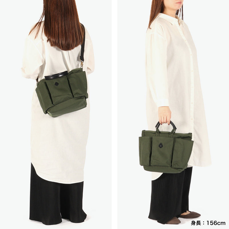 クレドラン ショルダーバッグ レディース 2WAY バッグ CLEDRAN ブランド 女性 おしゃれ 斜めがけバッグ ショルダー トート 手持ち 軽量 B5  横型 ナイロン 本革 革 レザー 日本製 CROIR POCKET 2WAY BAG CL-3852