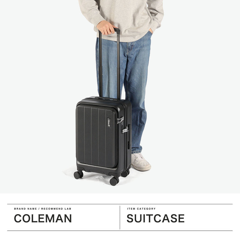 【公認販売店】 コールマン スーツケース 機内持ち込み Sサイズ Coleman フロントオープン キャリーケース 旅行 出張 37L 3～4泊 TSA TSロック 双輪 4輪 小型 FLAP フロントオープンジッパーキャリーS 60005