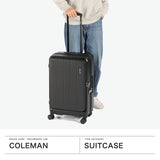 【公認販売店】 コールマン スーツケース 大容量 Coleman フロントオープン Mサイズ キャリーケース 旅行 出張 60L 5～6泊 TSA TSロック 双輪 4輪 FLAP フロントオープンジッパーキャリーM 60006