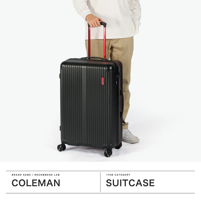 【公認販売店】 コールマン スーツケース Lサイズ Coleman キャリーケース 大容量 拡張 旅行 9～11泊 長期 海外旅行 双輪 91L 101L メンズ レディース ALMITE 60004