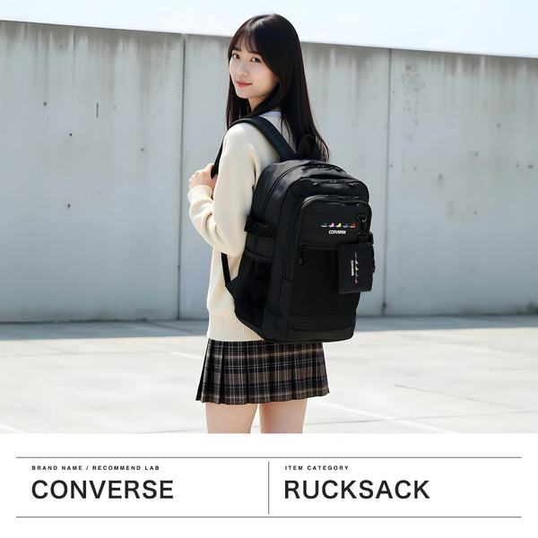 Backpack Converse untuk Lelaki dan Wanita Sekolah Besar Kapasiti Berjalan Backpack Converse Brand Casual Lightweight Lightweight Stylish PC Storage 16 Inch A4 B4 30L Sneakers Print Ransel 18421800