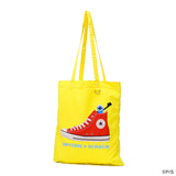 Beg Tote Converse untuk Wanita Lelaki Besar A4 Converse Stylish Cute Cute Vertical Sunsun Collaboration Collaboration Flat Tote Logo Warna Puppetsunsun CV Sunsun Flat Tote Bag 80981600