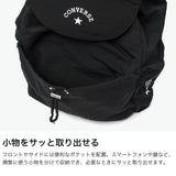 コンバース リュック レディース メンズ CONVERSE バックパック ブランド かわいい おしゃれ 軽い 旅行 通学 お出かけ 刺繍ロゴ 絞り口 フラップ シンプル コード付き A4 CV STRING FRAP BACK PACK 81932500