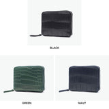 Creed Wallet Bifold Wallet Men's Women's Bifold Creed Bifold Brand Genuine Leather Leather Crocodile Zipper Box-shaped Coin Purse Stylish Adult Folding Wallet Coin Purse CROCODILE RF middle 456C142