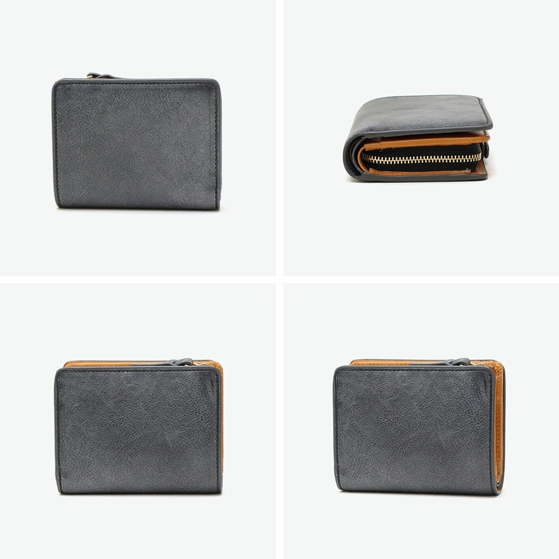Creed Wallet Bifold Wallet Men's Women's Bifold Creed Bifold Brand Genuine Leather Leather Cowhide Stylish Adult Folding Wallet Coin Purse Adult Simple Compact SIBILLA middle 335C144N