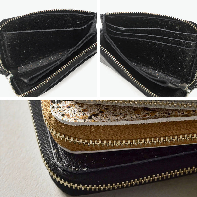 クルニー 財布 メンズ レディース CRONY. 本革 革 ブランド スリム 薄型 日本製 コンパクト ミニ ミニ財布 L字 革財布 男性 女性 小銭入れあり L字ファスナー 薄い MIKAGE HALF ZIP WALLET SMALL CRMK-05