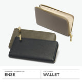 アンサ 長財布 レディース 薄い Ense 財布 ブランド 本革 L字ファスナー 軽量 軽い 革 レザー 山羊革 ゴートスキン L字 ファスナー 小銭入れ 日本製 L-zipper long wallet ew131