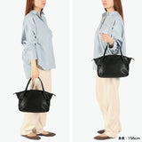 アンサ トートバッグ レディース ファスナー付き Ense トート バッグ レザー ブランド 小さめ 革 本革 自立 ハンドバッグ A5 黒 グレー おしゃれ マチ広め きれいめ イタリアンレザー tote mini ens202