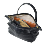 アンサ トートバッグ レディース ファスナー付き Ense トート バッグ レザー ブランド 小さめ 革 本革 自立 ハンドバッグ A5 黒 グレー おしゃれ マチ広め きれいめ イタリアンレザー tote mini ens202