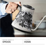 【正規品1年保証】 EPEIOS ケトル 電気 おしゃれ 温度調整 エペイオス 電気ケトル コーヒー 珈琲 ドリップ 保温 タイマー機能 浮世絵 詩 和柄 アート 細口 900ml ドリップケトル ORIGINAL Designed EK229