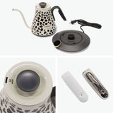 【正規品1年保証】 EPEIOS ケトル 電気 おしゃれ 温度調整 エペイオス 電気ケトル コーヒー 珈琲 ドリップ ステンレス 保温 タイマー機能 湯沸かし 色変化 シンプル 細口 レオパード柄 900mL LUX900 JPCCN