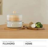 富士ホーロー ホーロー鍋 両手 FUJIHORO せいろ 鍋 ホーロー ほうろう 琺瑯 せいろ蒸し 蒸篭 蒸籠 蒸し料理 せいろ蒸し器 鍋セット シート IH対応 IH せいろ付きホーロー鍋 18cm SER-18W