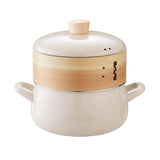 富士ホーロー ホーロー鍋 両手 FUJIHORO せいろ 鍋 ホーロー ほうろう 琺瑯 せいろ蒸し 蒸篭 蒸籠 蒸し料理 せいろ蒸し器 鍋セット シート IH対応 IH せいろ付きホーロー鍋 20cm SER-20W