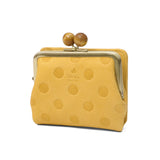 フォルナ 二つ折り財布 レディース がま口 本革 ブランド Folna 大人 日本製 コンパクト 財布 かわいい 二つ折 小銭入れ 牛革 レザー おしゃれ 上品 ドット 水玉 Woodball Gamaguchi Dots 2993903