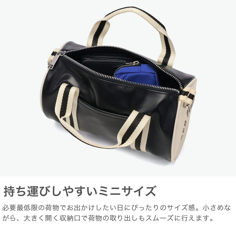 フレッドペリー ショルダーバッグ レディース メンズ FRED PERRY バッグ 小さめ おしゃれ ブランド 軽量 斜めがけ ミニボストン ミニショルダー ミニバレルバッグ 2WAY 3L Classic Mini Barrel Bag L9256