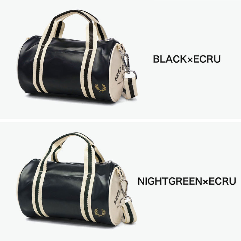 フレッドペリー ショルダーバッグ レディース メンズ FRED PERRY バッグ 小さめ おしゃれ ブランド 軽量 斜めがけ ミニボストン ミニショルダー ミニバレルバッグ 2WAY 3L Classic Mini Barrel Bag L9256