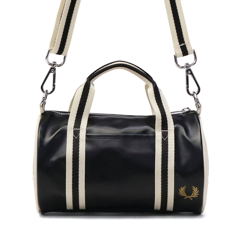 フレッドペリー ショルダーバッグ レディース メンズ FRED PERRY バッグ 小さめ おしゃれ ブランド 軽量 斜めがけ ミニボストン ミニショルダー ミニバレルバッグ 2WAY 3L Classic Mini Barrel Bag L9256